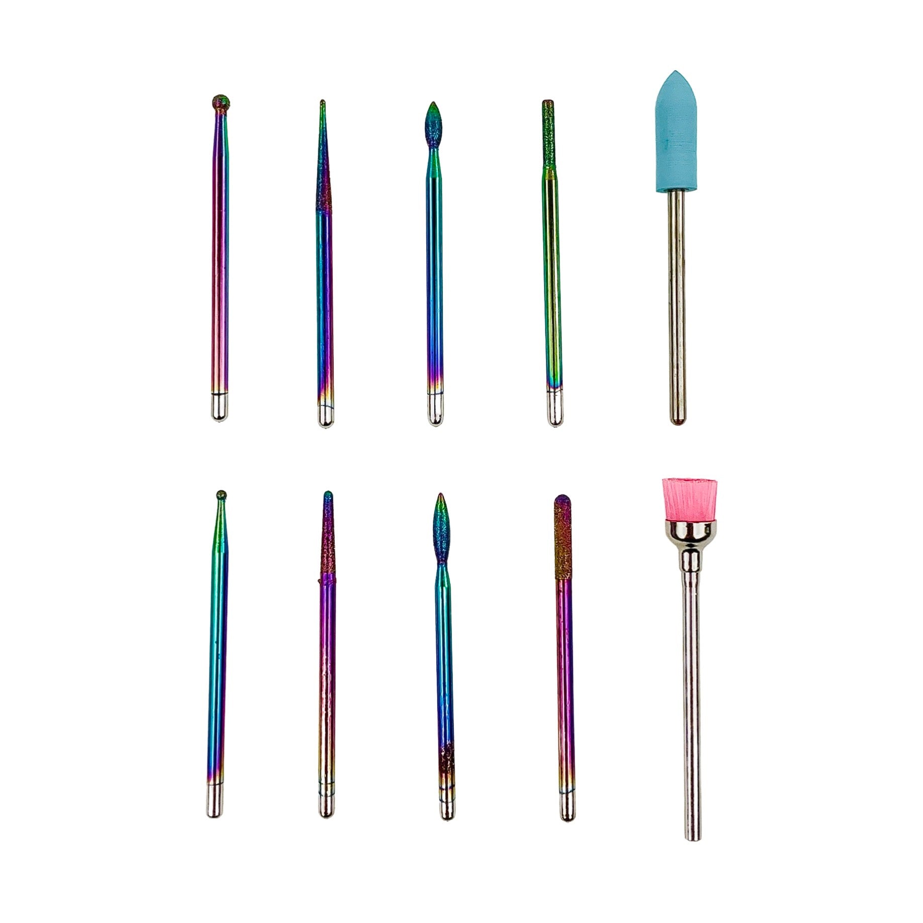 CUTICLE CLEANER DRILL BIT KIT RAINBOW THE NAIL LAB
