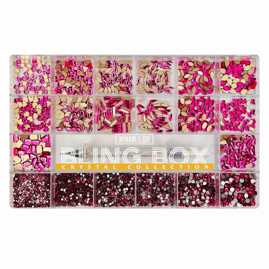 BRIGHT PINK BLING BOX - CRYSTAL COLLECTION